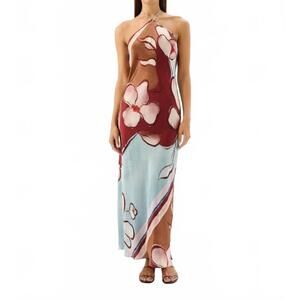 NEW ROAME tulula halter dress in marisol bloom